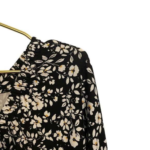 J. Jill Floral Print Button Front Square Neck Midi Dress Size XS - Picture 2 of 9